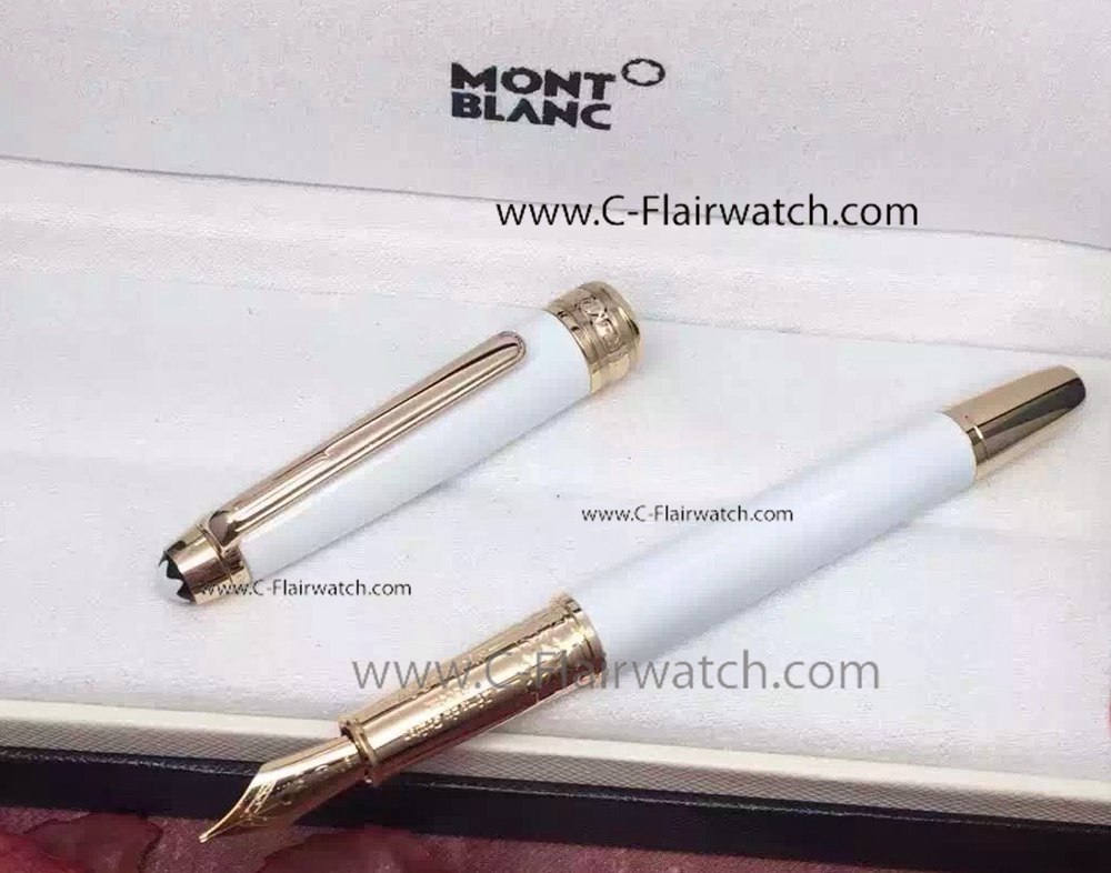 New Montblanc Meisterstuck Solitaire White Fountain Pen